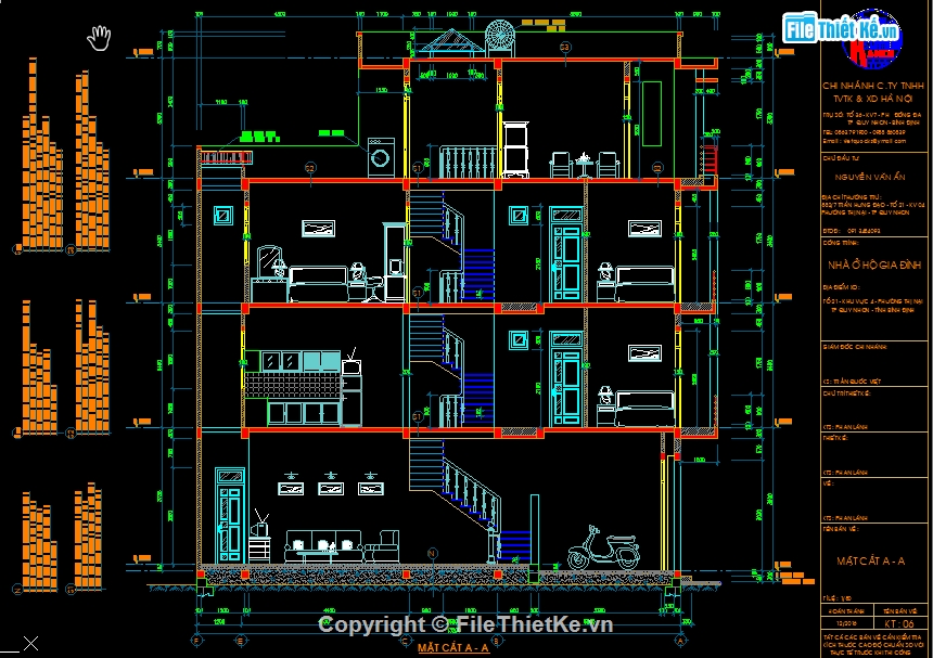 nhà 4 tầng 4.53x13.2m,nhà phố 4 tầng 4.53x13.2m,File cad nhà phố 4 tầng,kiến trúc nhà phố 4 tầng,Bản vẽ nhà phố 4 tầng